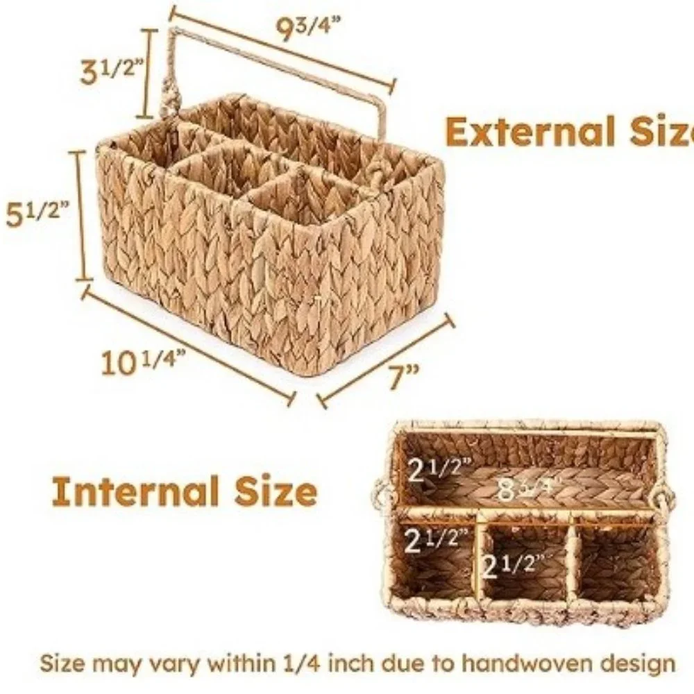 Natural Woven Wicker Kitchen Cooking Utensils / Office / Craft Supplies Holder